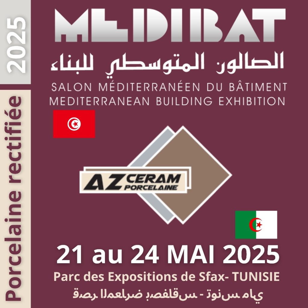 AZCeram au salon méditerranéen du bâtiment au parc des expositions de Sfax Tunisie